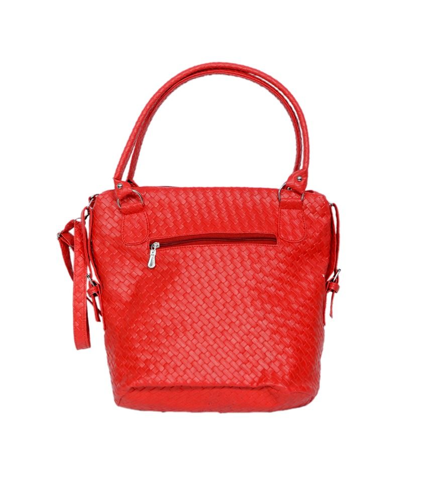 red leather shoulder handbags