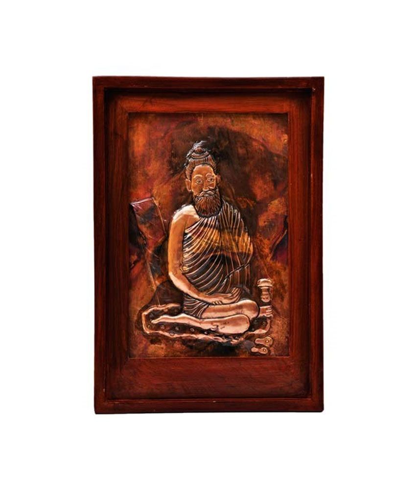 Justclik Baba Loknath Copper Photo Wall Hanging Justclik Baba Loknath Copper Photo Wall Hanging
