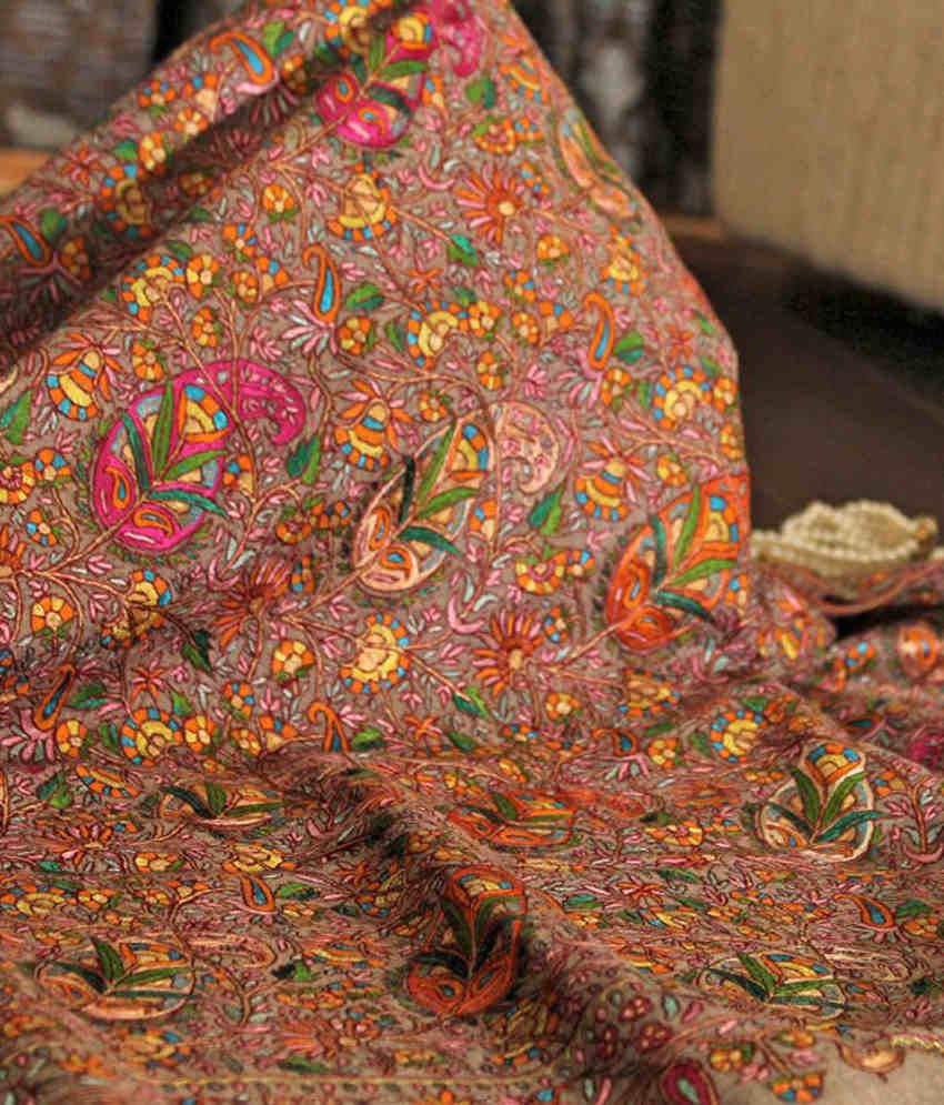 The Fur Box Paper Mache Pure Pashmina Shawl Price in India Buy The
