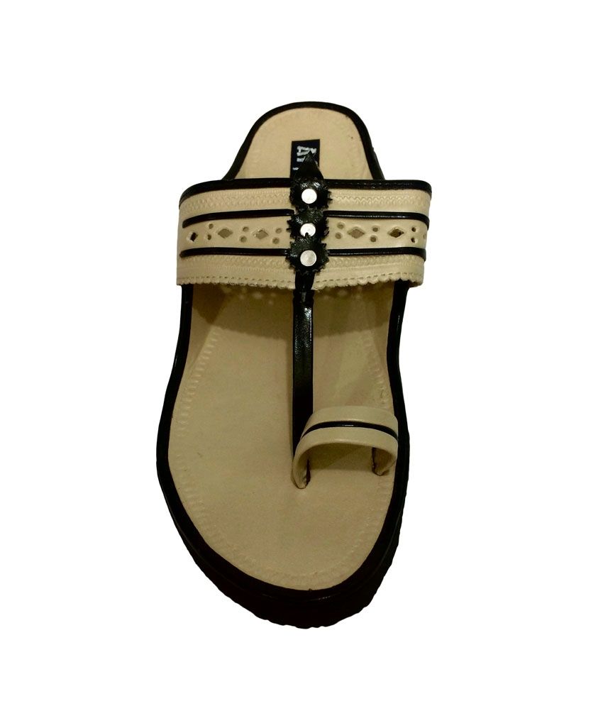 black kolhapuri leather chappals