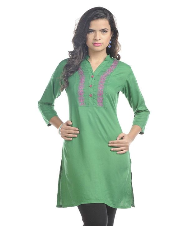 green colour kurti design