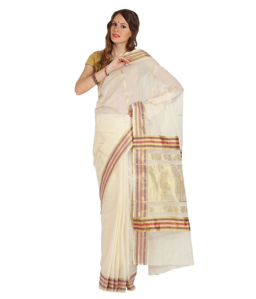 kasavu saree flipkart