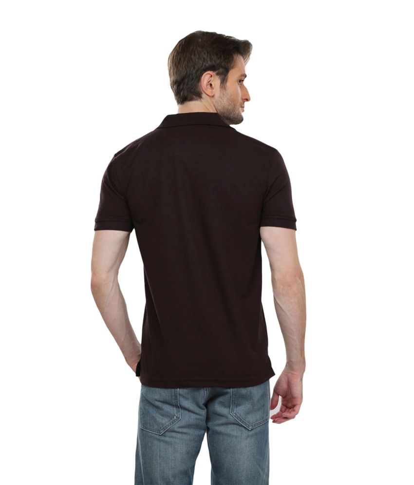 Stride Brown Collar Neck T-shirt - Buy Stride Brown Collar Neck T-shirt ...