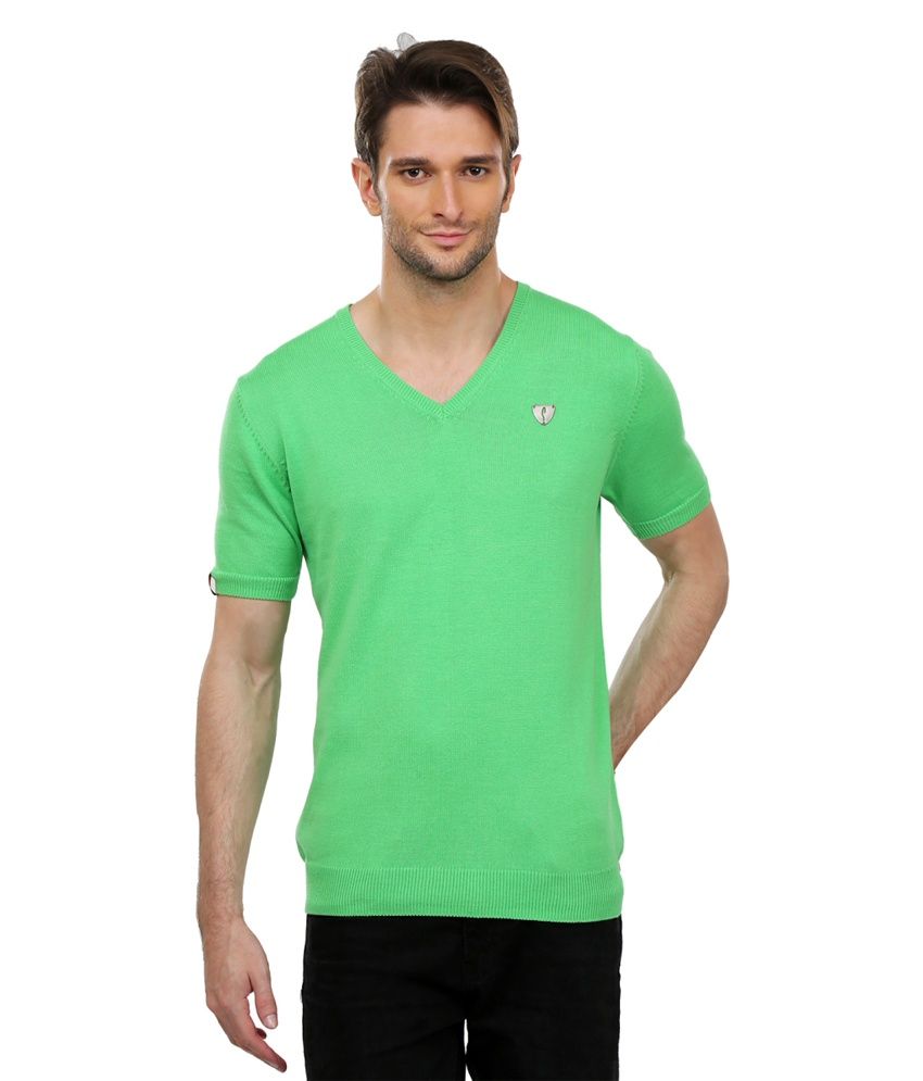 light green v neck t shirt