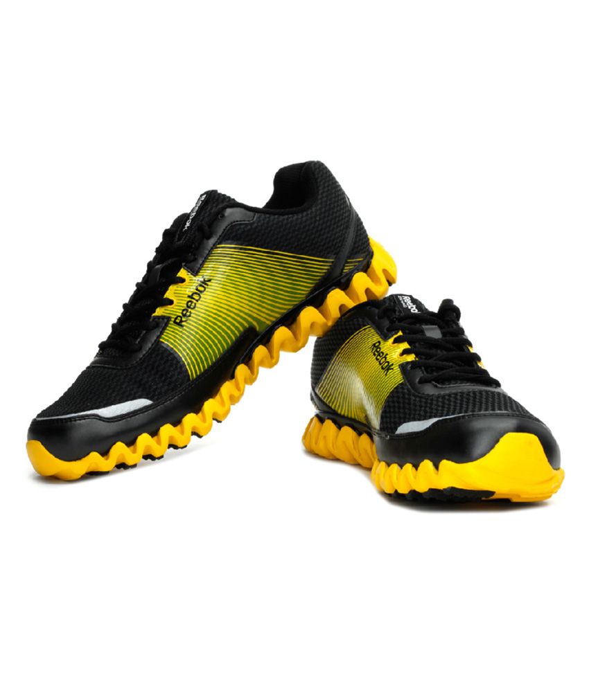 Reebok Zignano Burn Black & Yellow Sport Shoes - Buy Reebok Zignano ...