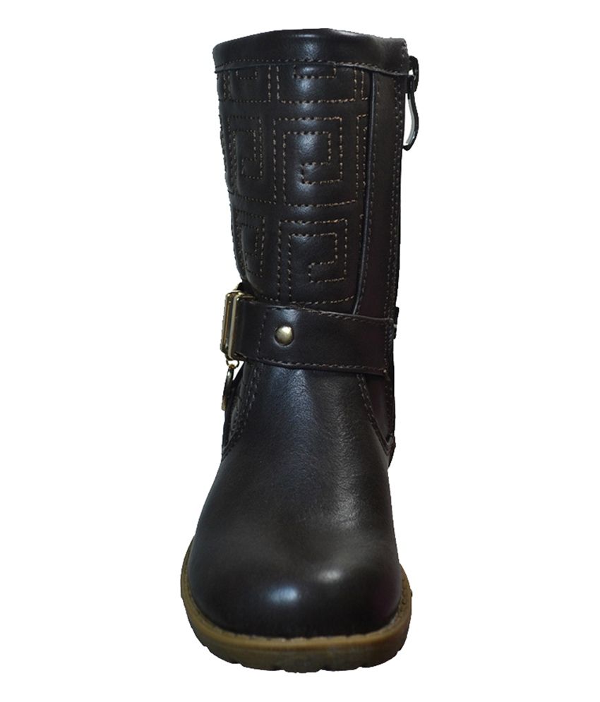 Zebra Brown Ankle Length Boots For Kids Price in India Buy Zebra Brown