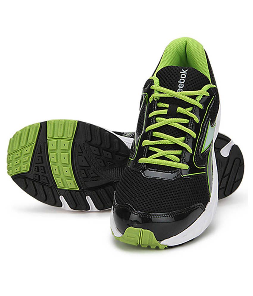 Reebok Black Rubber Lace Running Sport Shoes - Buy Reebok Black Rubber ...