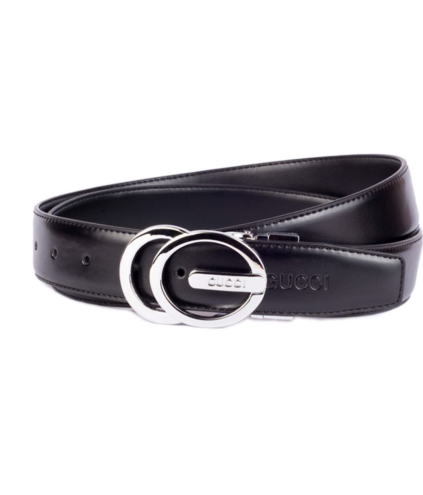 Gucci Black Leather Autolock Buckle Men&#39;s Belt: Buy Online at Low Price in India - Snapdeal