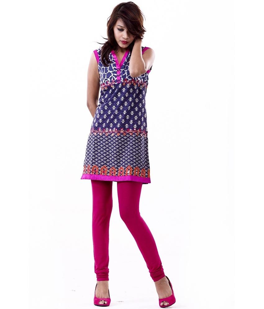 Tulips Multicolor Cotton Kurti Buy Tulips Multicolor Cotton Kurti