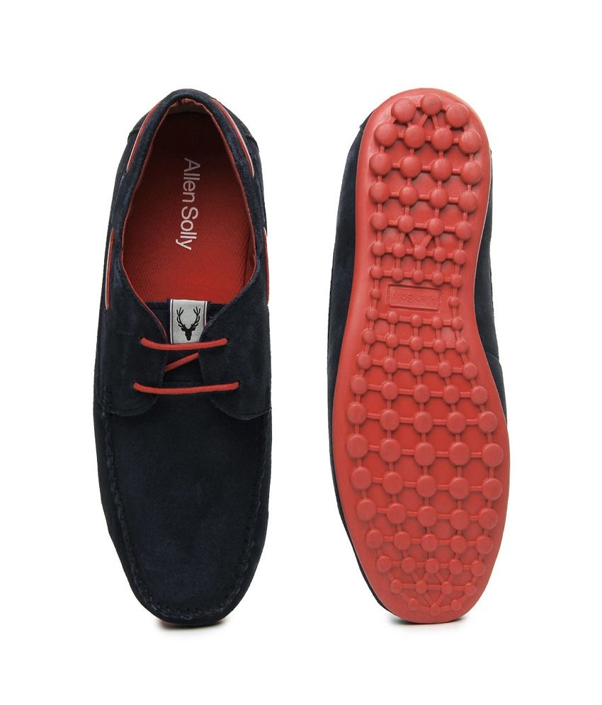 Allen Solly Men Navy Suede Upper Boat 