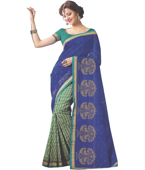 Menka Multi Color Art Silk Printed Designer Saree With Blouse Piece ...