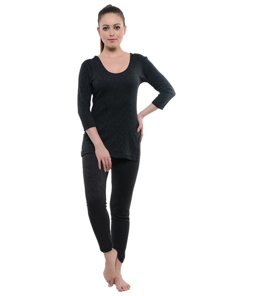 Buy Macrowoman Black Thermal Innerwear For Women Online at Best Prices ...