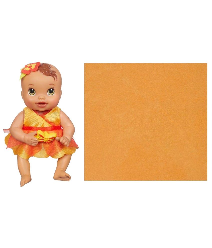 Funskool Baby Alive Kicks N Cuddles Newborn Doll With Orange Blanket