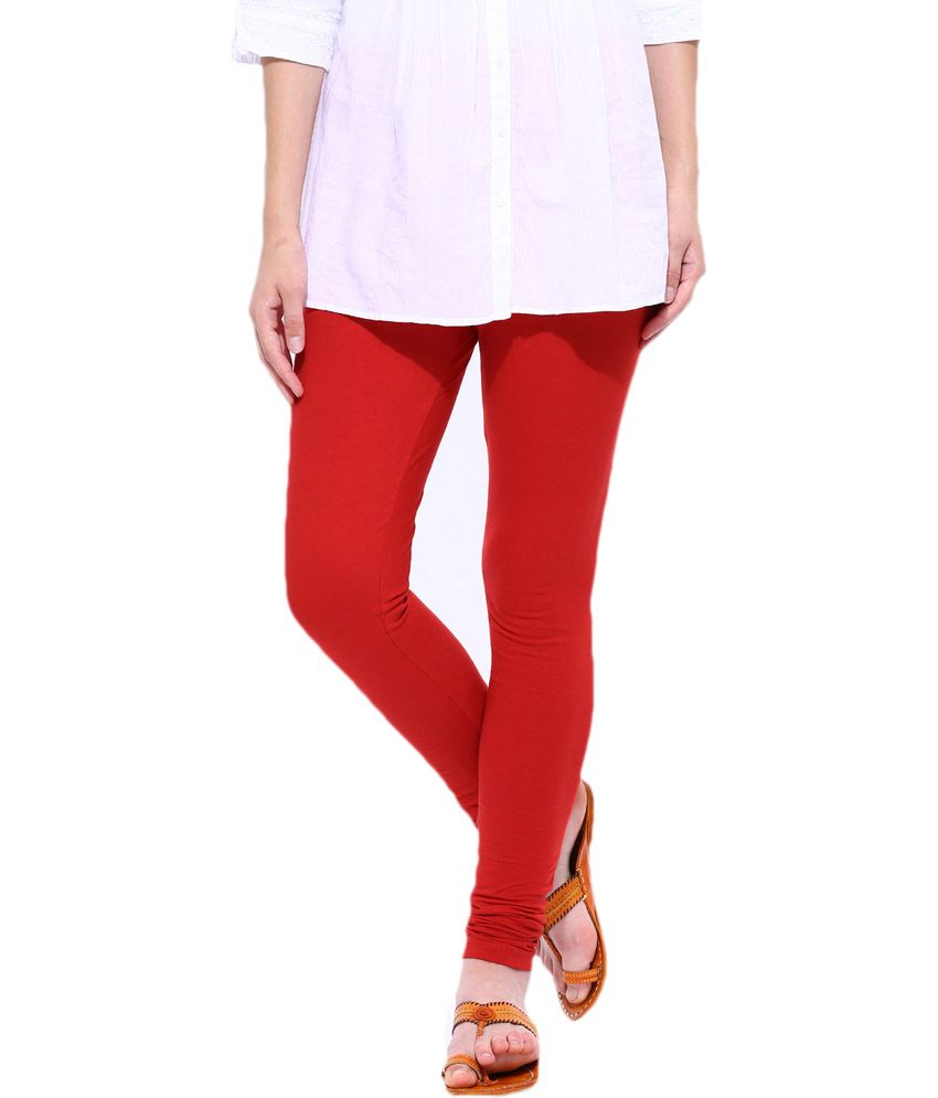 The Pajama Factory Red Cotton Leggings Price in India Buy The Pajama Factory Red Cotton