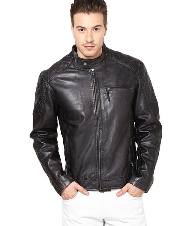 Aditi Wasan Genuine Leather Biker quilted Black Jacket - Buy Aditi ...