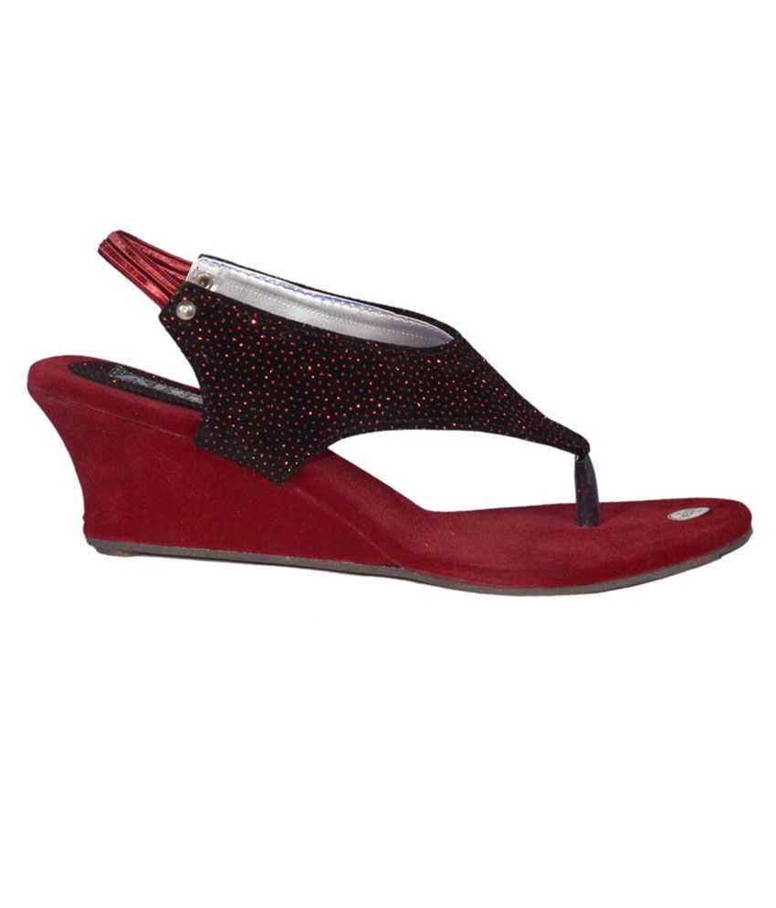 black velvet wedge heels