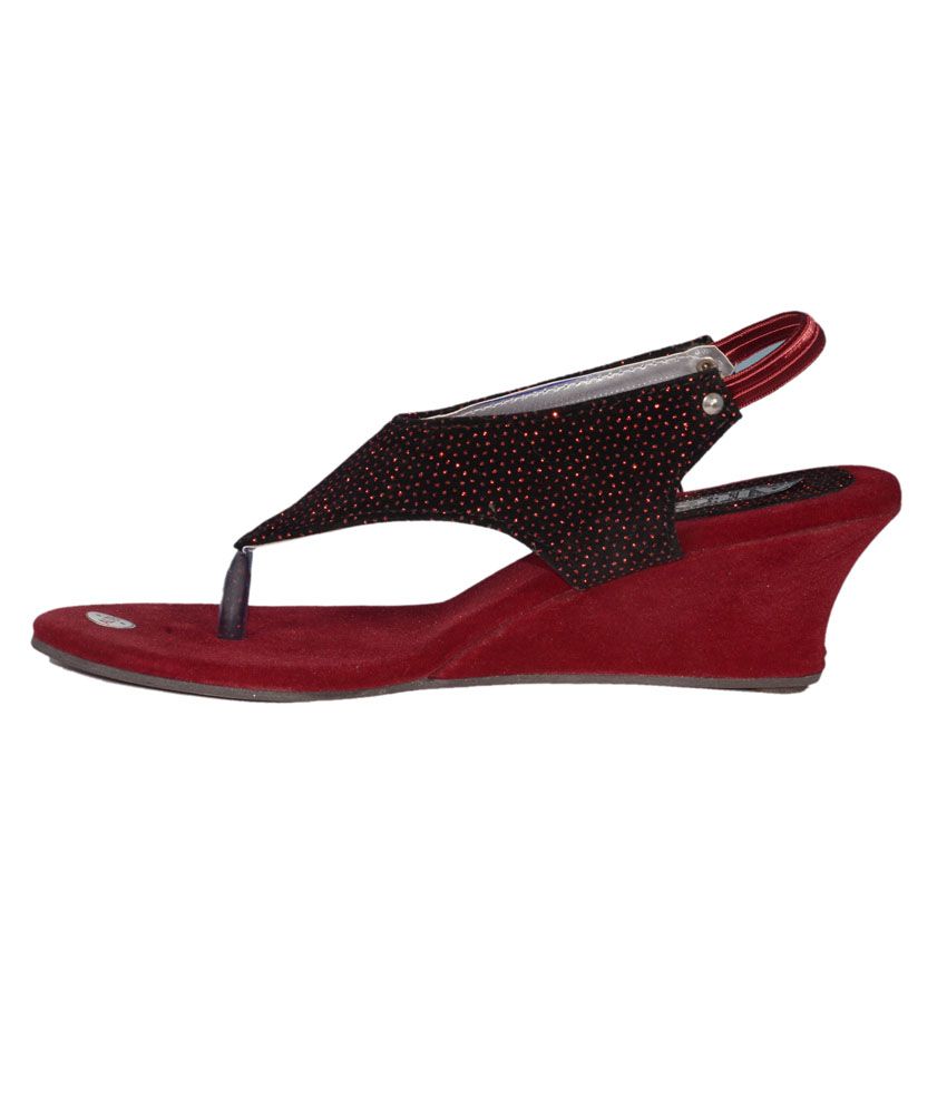 black velvet wedge heels