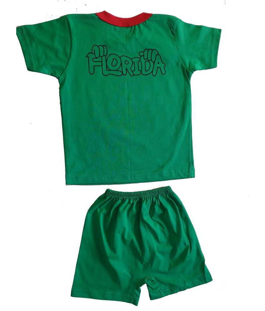 Bijoy Green Cotton Top And Bottom Set Buy Bijoy Green Cotton Top And