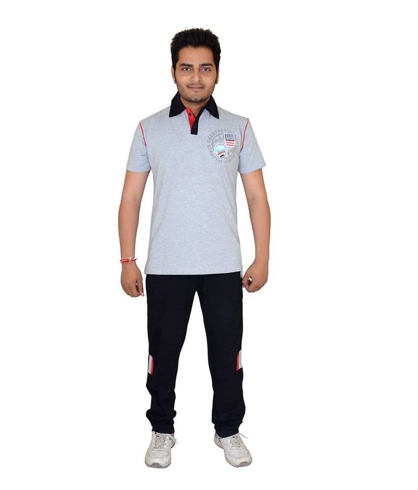 mens grey cotton tracksuit