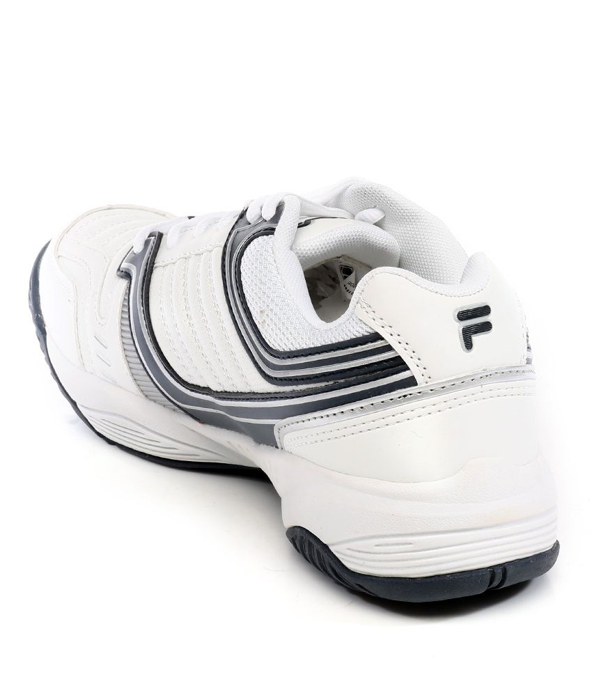 fila white sports shoes