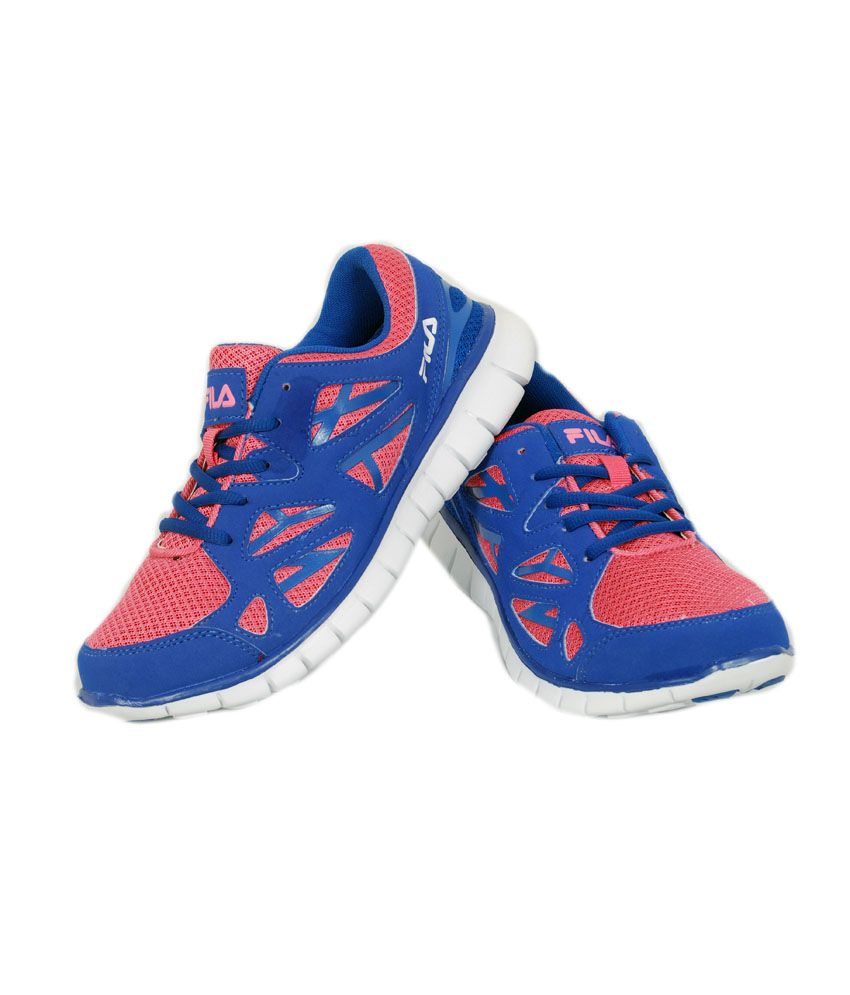 pink and blue fila shoes