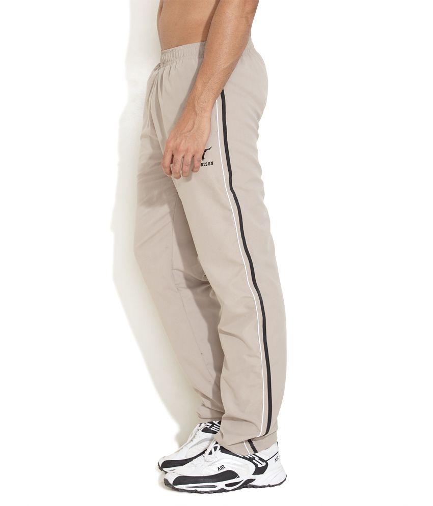 Le Bison Beige Morning Walk Track Pants 