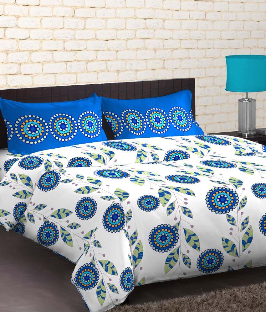 Stellar Home Abstract Cotton Double Bedsheet With 2 Pillow Cover Buy