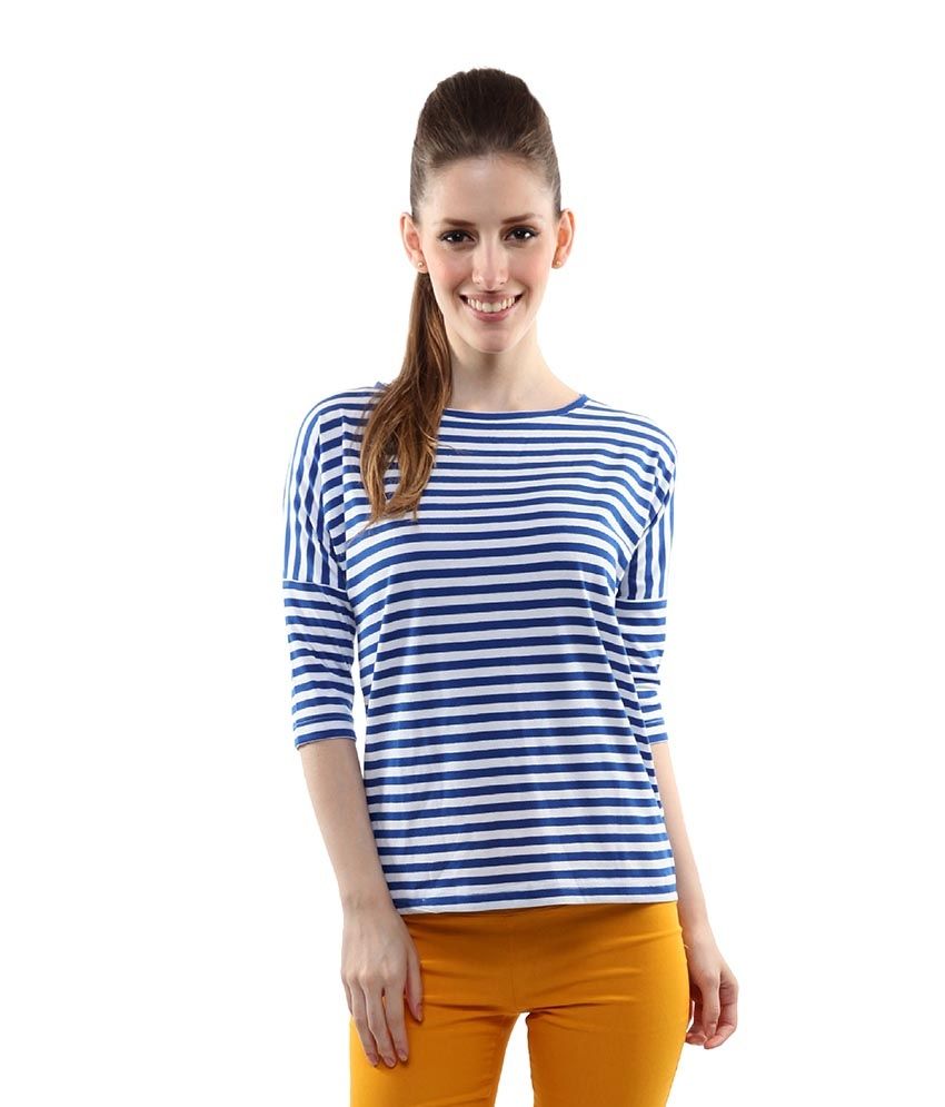     			Miss Chase Cotton Regular Tops - Blue