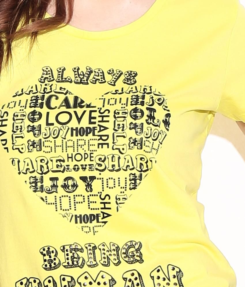 being human yellow t shirt