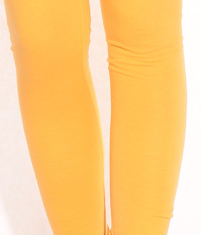 W Yellow Color Cotton Leggings Price in India - Buy W Yellow Color ...