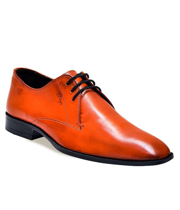 orange formal shoes