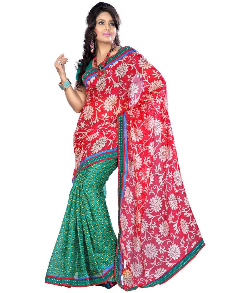 Cutie Pie Collection Red Silk Saree Buy Cutie Pie Collection Red Silk 5327