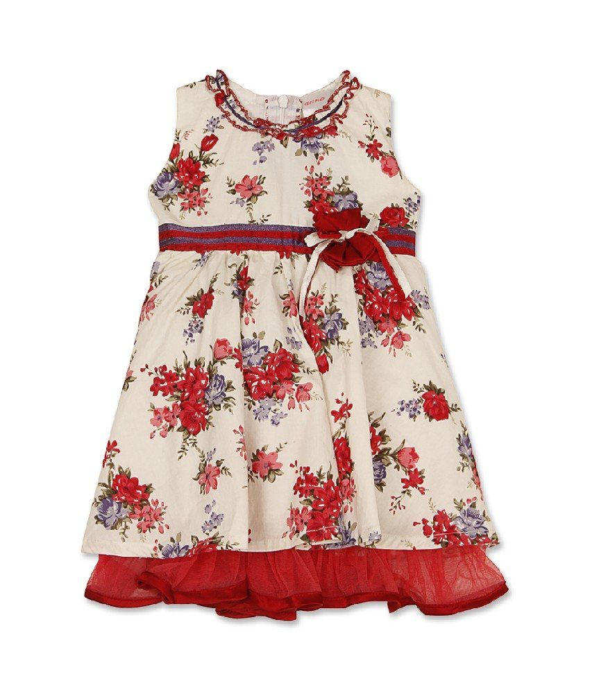 white color frock design