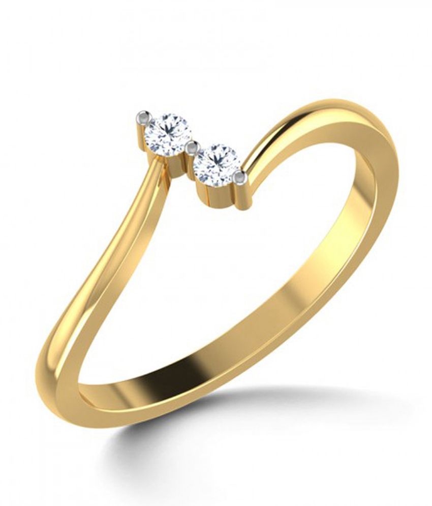 Jacknjewel Hallmark 18kt Gold Certified Real Diamond Ring: Buy ...