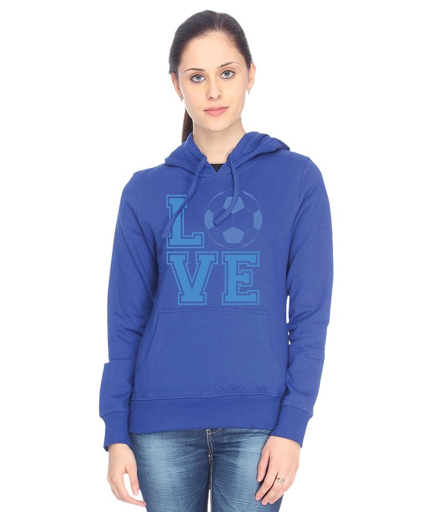     			Campus Sutra Blue Cotton - Fleece Non Zippered