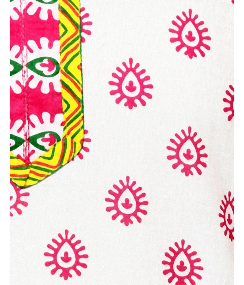 Jaipur Kurti Pure Cotton Three Quarter Sleeves White Kurti Buy Jaipur