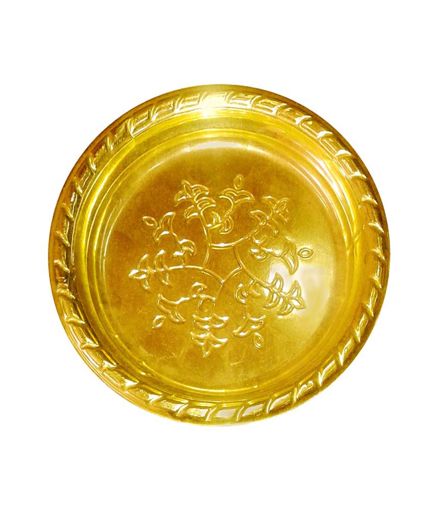 Gt Round Gold Plate - Set Of 100: Buy Online at Best Price in India - Snapdeal