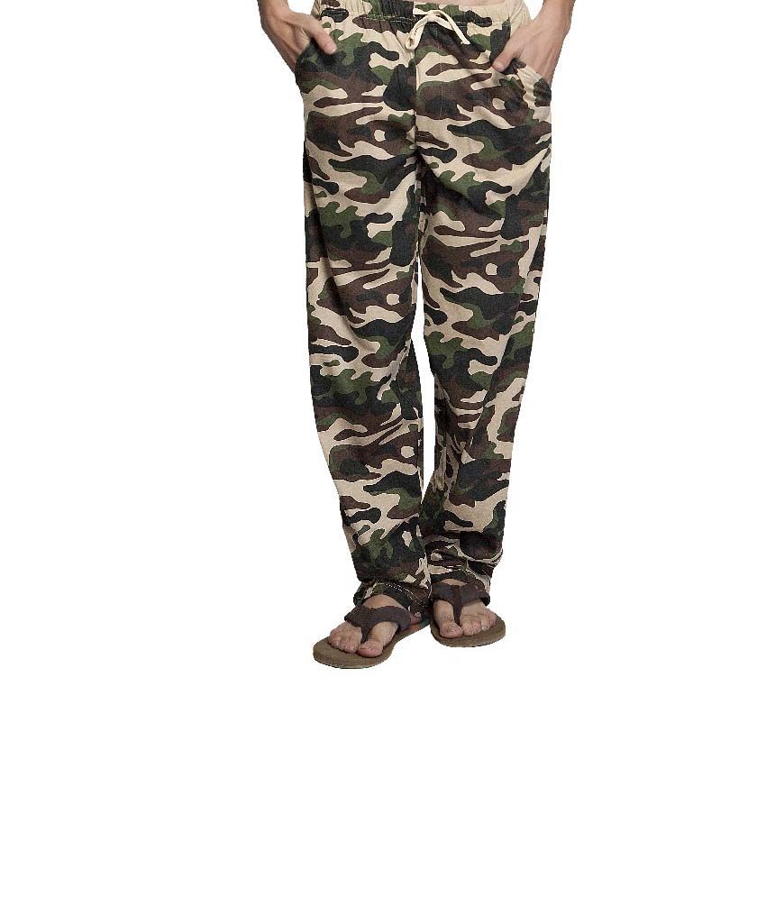 army printed trousers