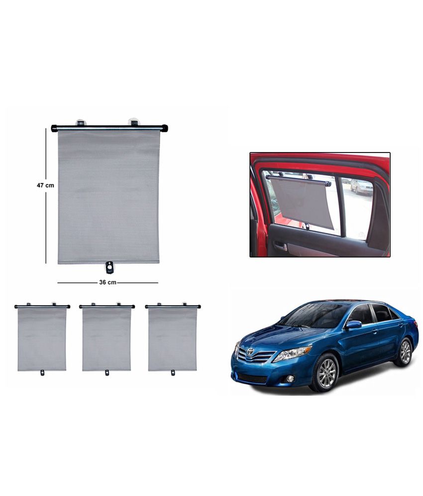 Speedwav Car Side Window Roller Sunshade Grey Set Of 4 Toyota Camry