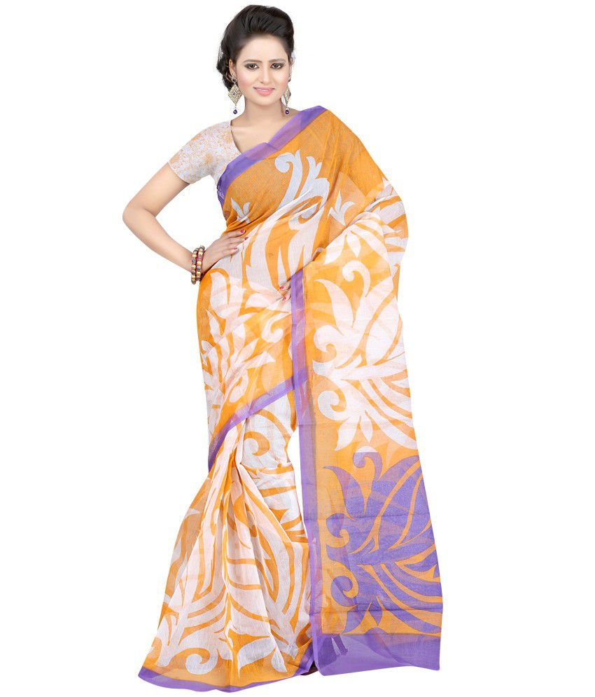 Laxmi Sarees Yellow Art Silk Saree - Buy Laxmi Sarees Yellow Art Silk ...