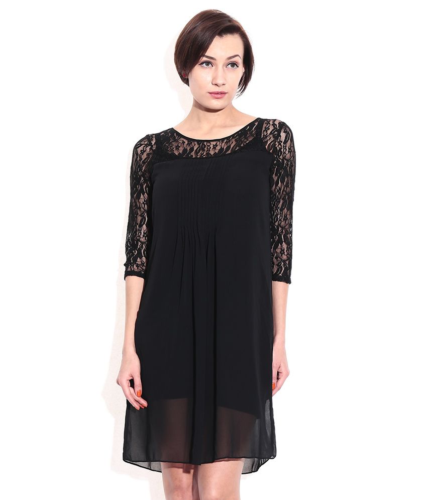 And Black Polyester Dresses - Buy And Black Polyester Dresses Online at ...