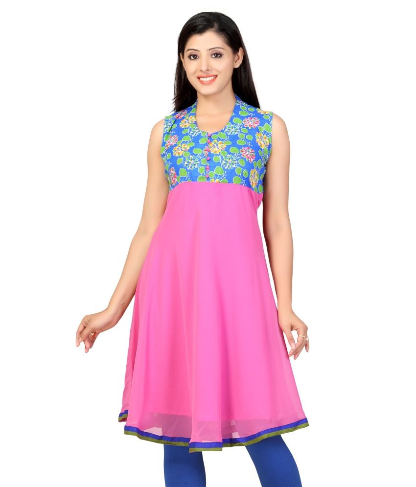 full sleeve georgette kurti