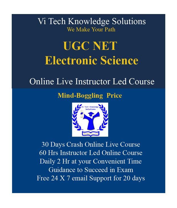 UGC NET Electronic Science Online Instructor Led Course (Live
