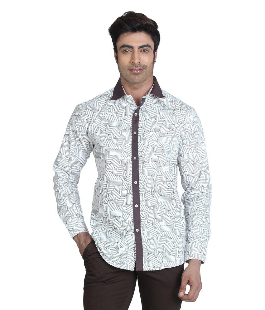 silver formal shirt