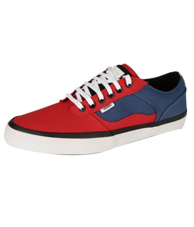 vans red colour shoes