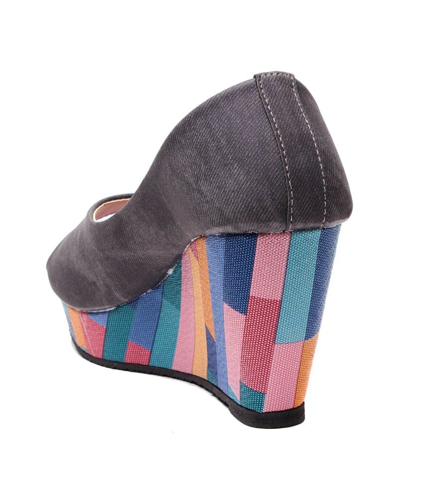 Ruby Gray Wedges Pumps Price in India Buy Ruby Gray Wedges Pumps
