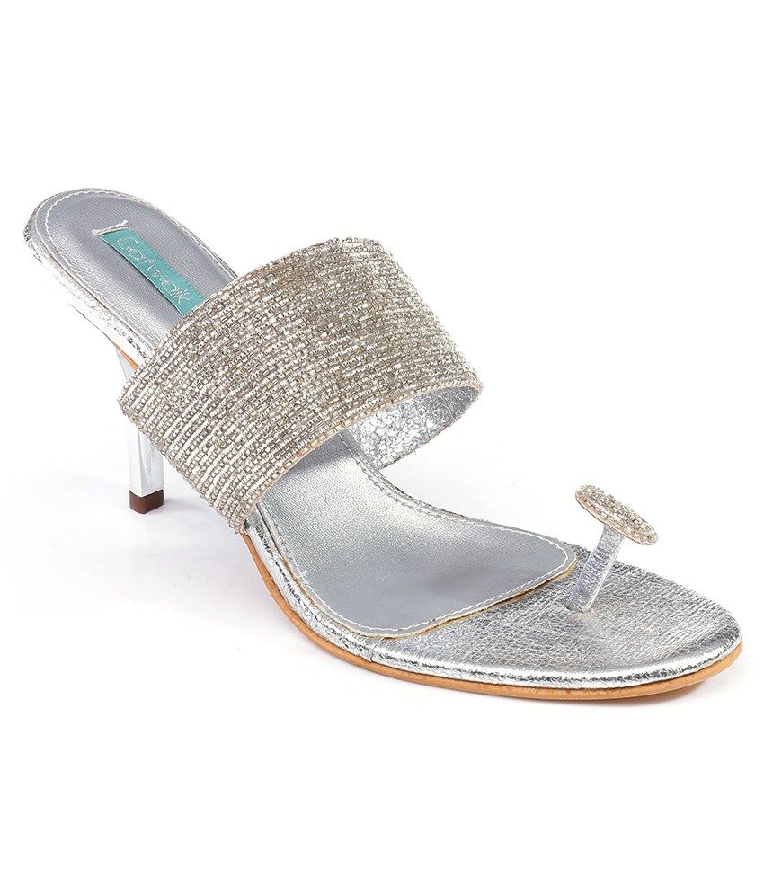 Catwalk Silver Stiletto Heeled Slip-on Price in India- Buy Catwalk ...