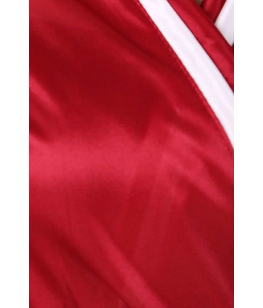 maroon satin robe