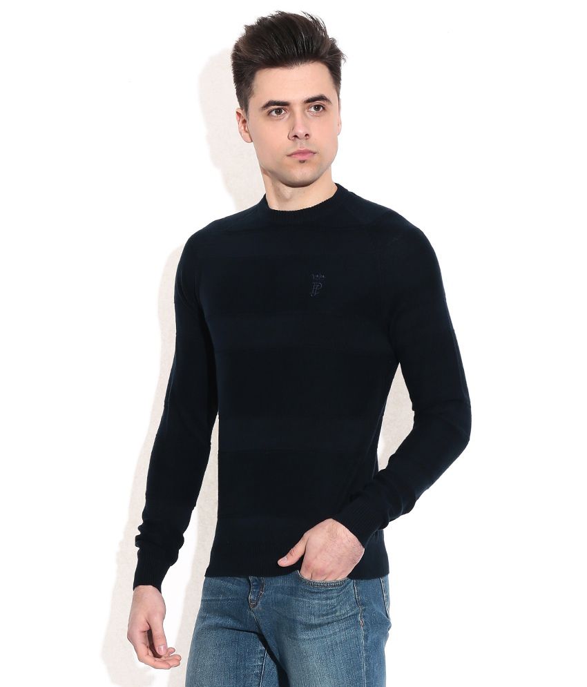 Pepe Jeans Navy Cotton Round Neck Sweater - Buy Pepe Jeans Navy Cotton ...