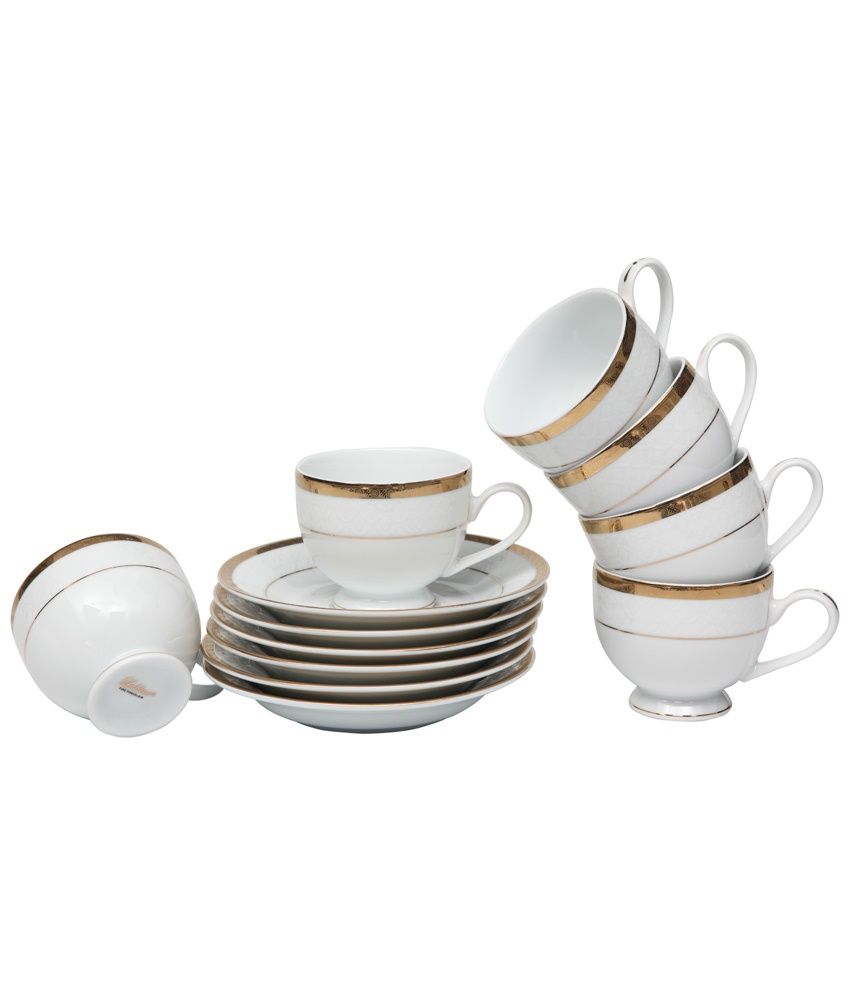 Lakline Porcelain Cups And Saucers Set 12 Pcs Buy Online at Best